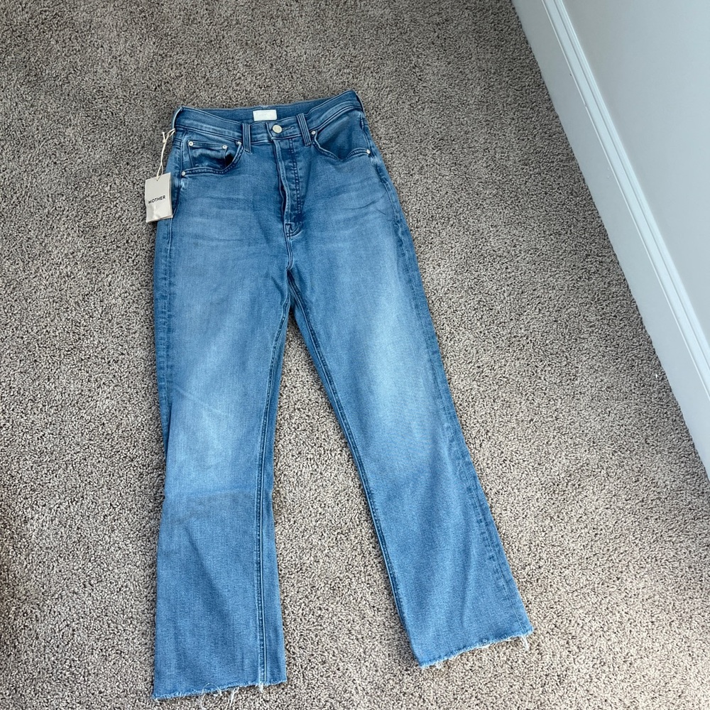 MOTHER Blue Straight Leg Jeans Classic Style